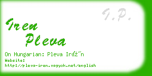 iren pleva business card